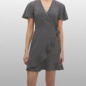 Banana Republic Factory wrap dress with flutter sleeves